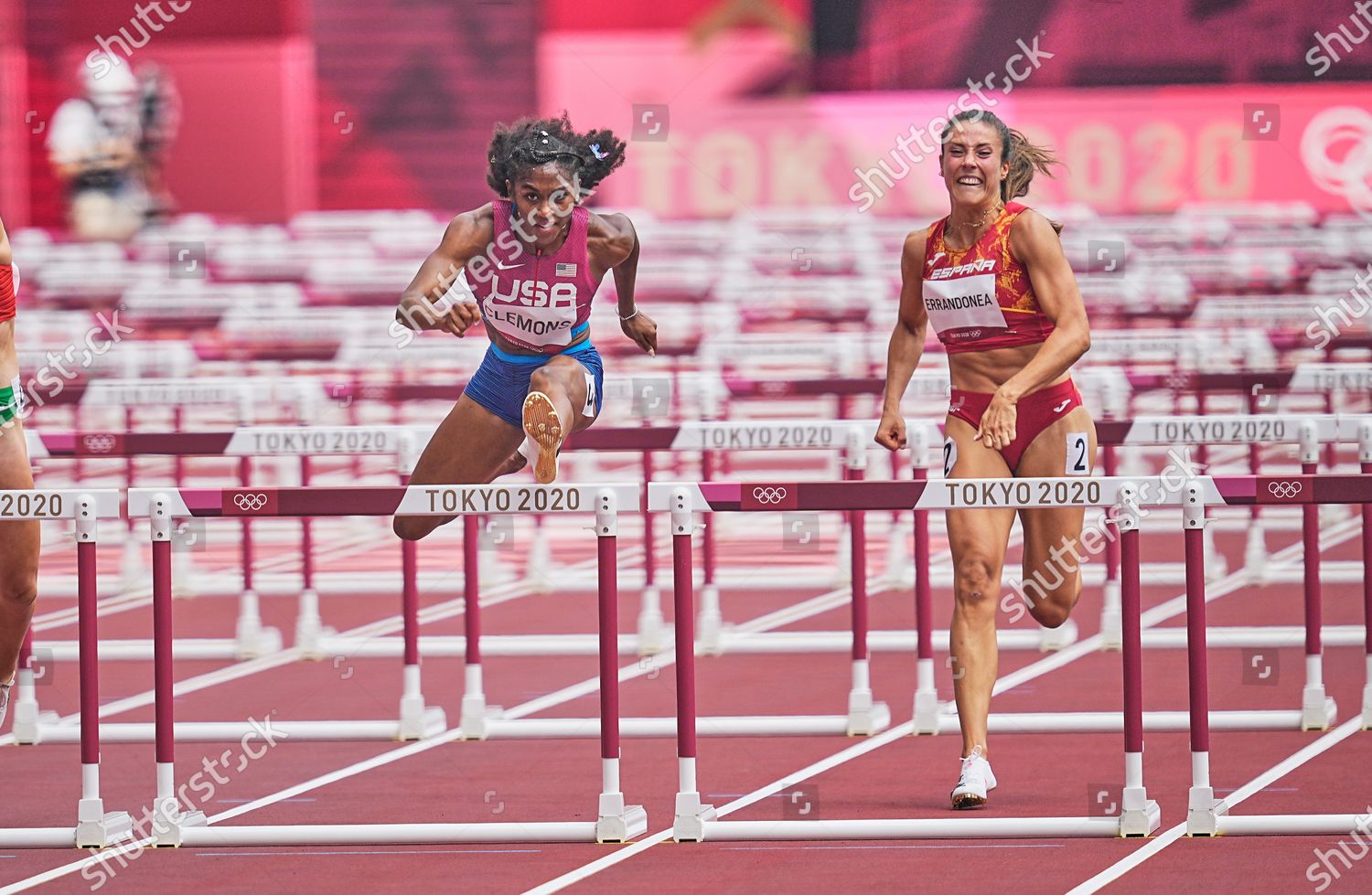 Christina Clemons Usa During 100 Meter Editorial Stock Photo - Stock