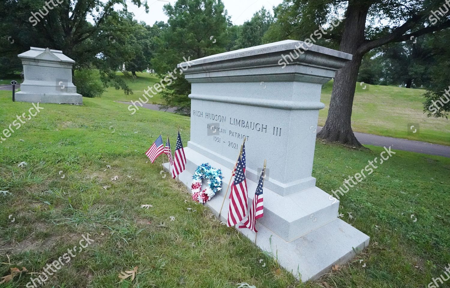 Headstone Gravesite Radio Host Rush Limbaugh Editorial Stock Photo