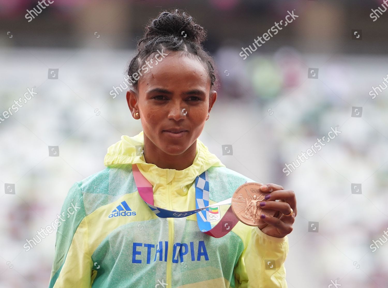 Bronze Medalist Gudaf Tsegay Ethiopia Reacts Editorial Stock Photo