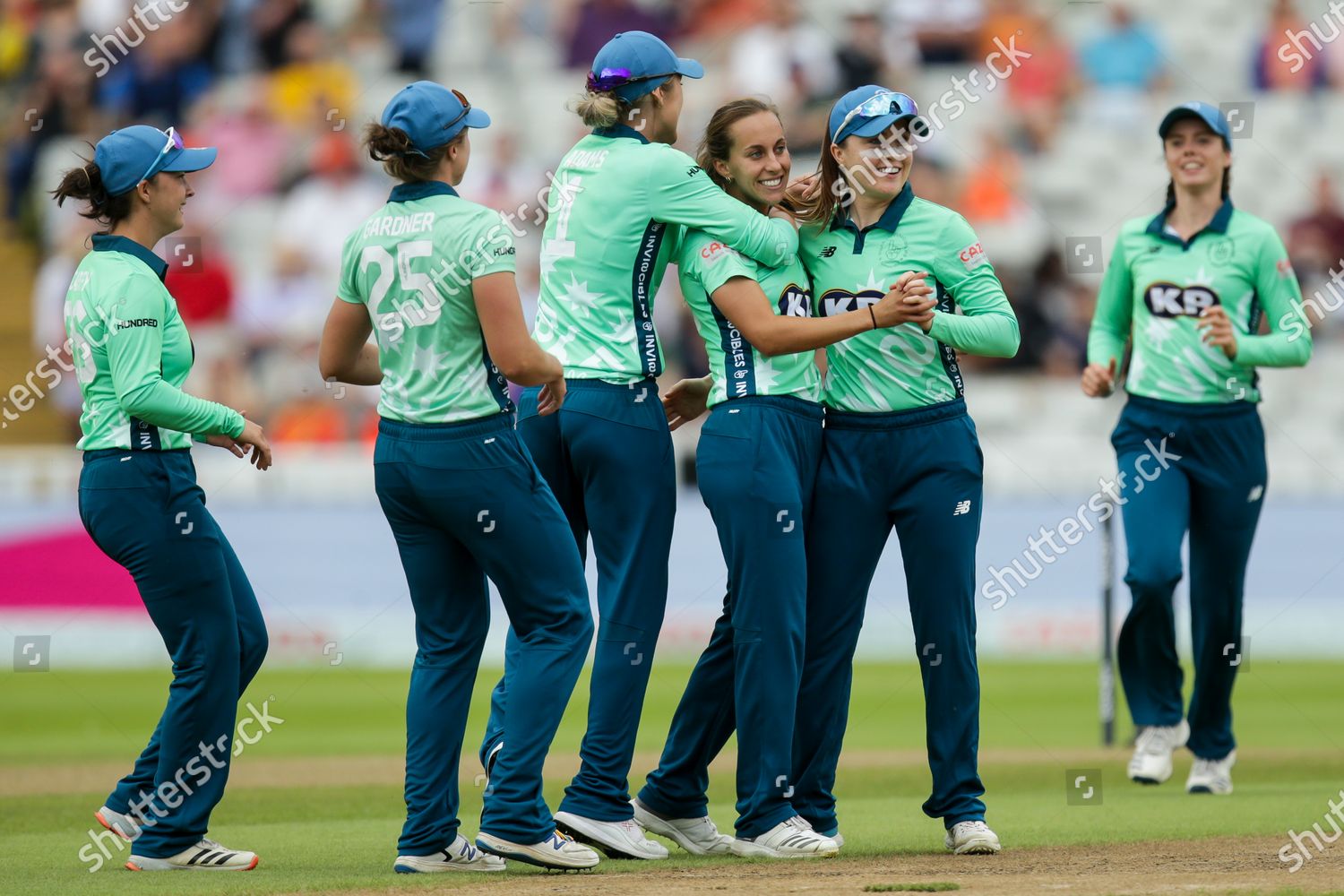 Tash Farrant Oval Invincibles Celebrates Teammates Editorial Stock 