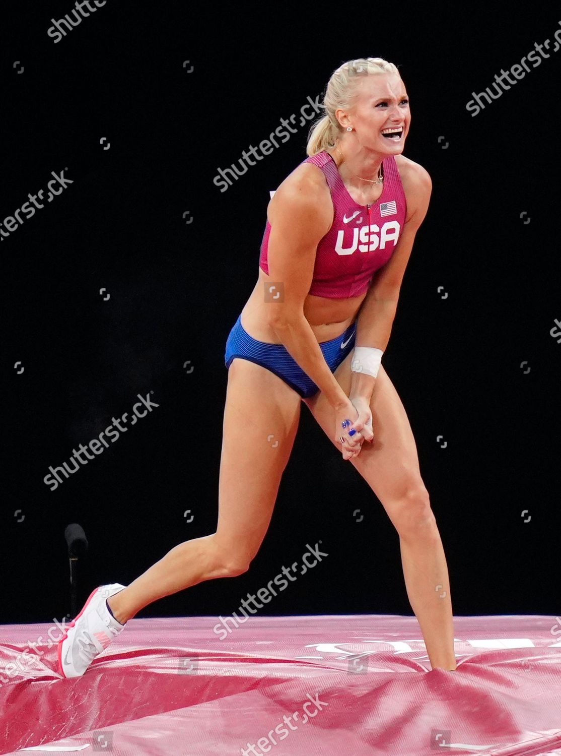 Katie Nageotte Celebrates During Womens Pole Editorial Stock Photo Stock Image Shutterstock