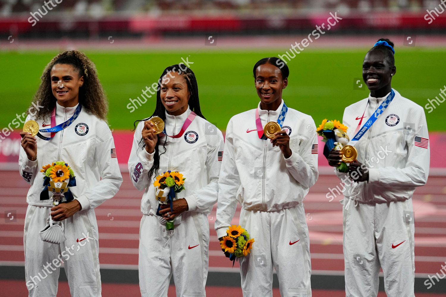 Sydney Mclaughlin Allyson Felix Dalilah Muhammad Editorial Stock Photo ...