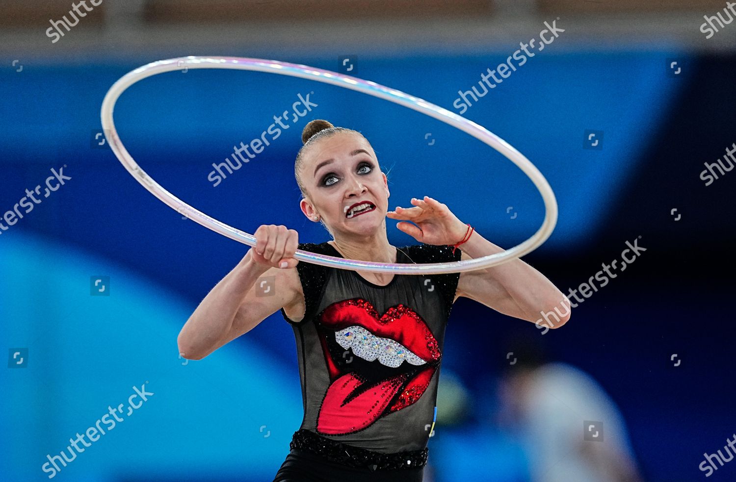 Khrystyna Pohranychna During Rhythmic Gymnastics Tokyo Editorial Stock