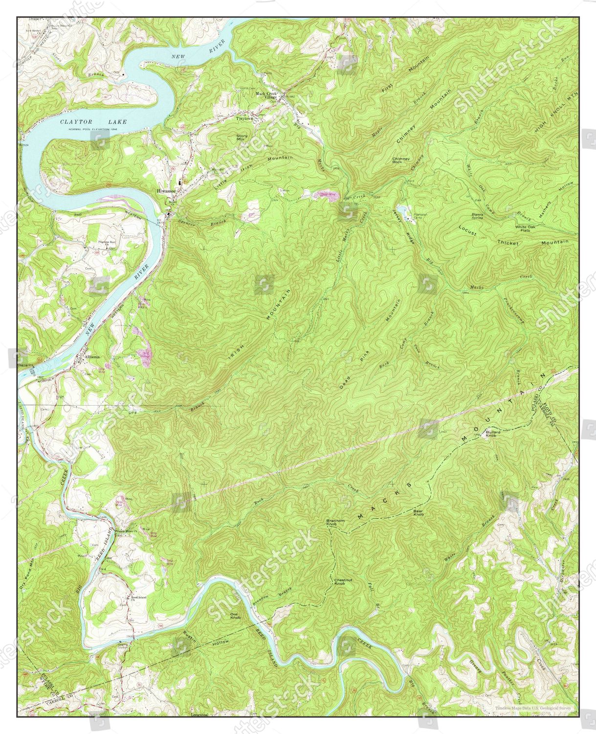 Usa Timeless Maps Hiwassee Virginia Map Editorial Stock Photo - Stock ...