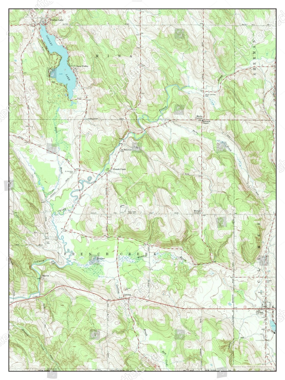 Usa Timeless Maps Clymer New York Editorial Stock Photo Stock Image