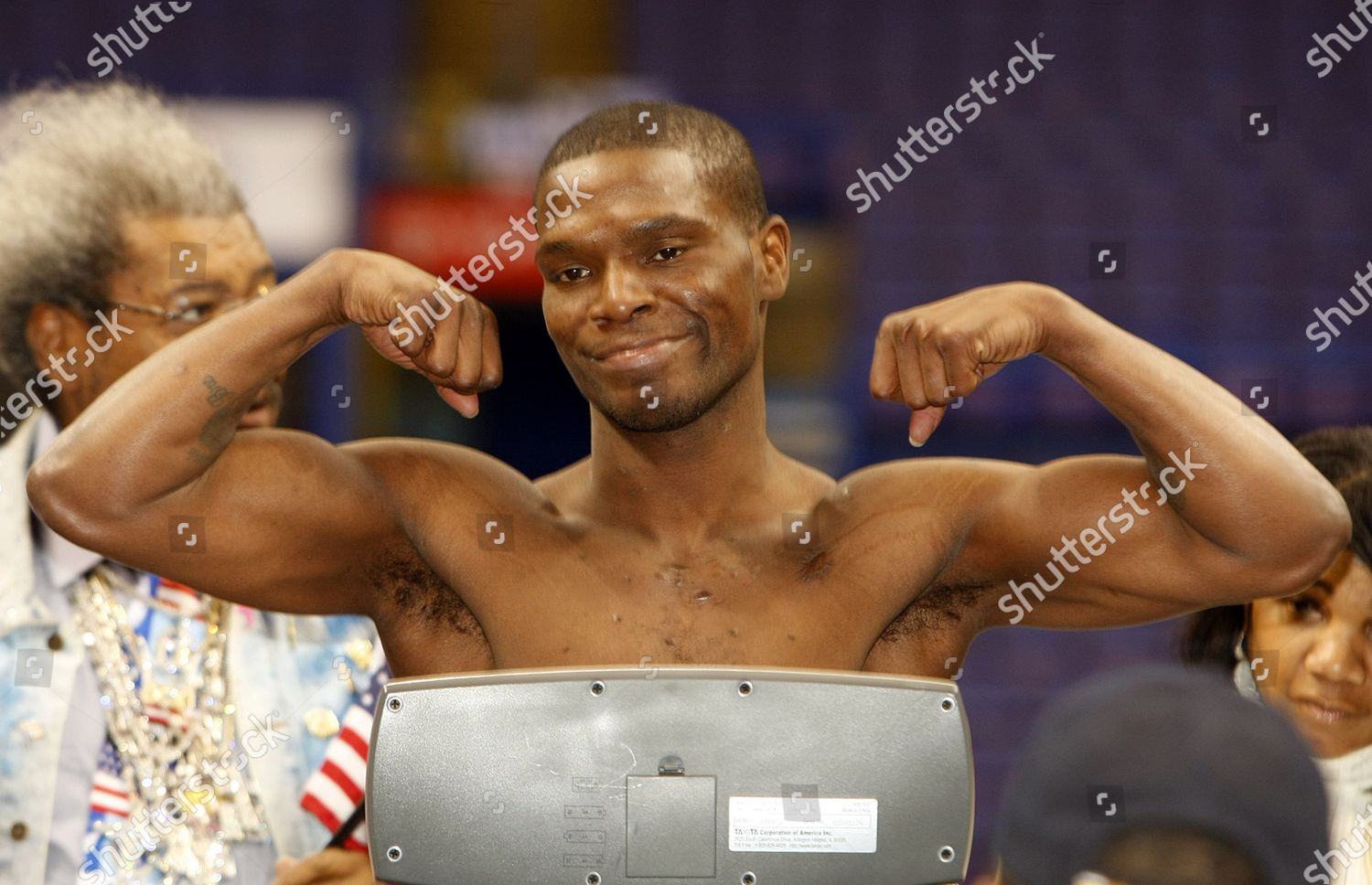 Boxer Cory Spinks Flexes During Weighins Editorial Stock Photo - Stock