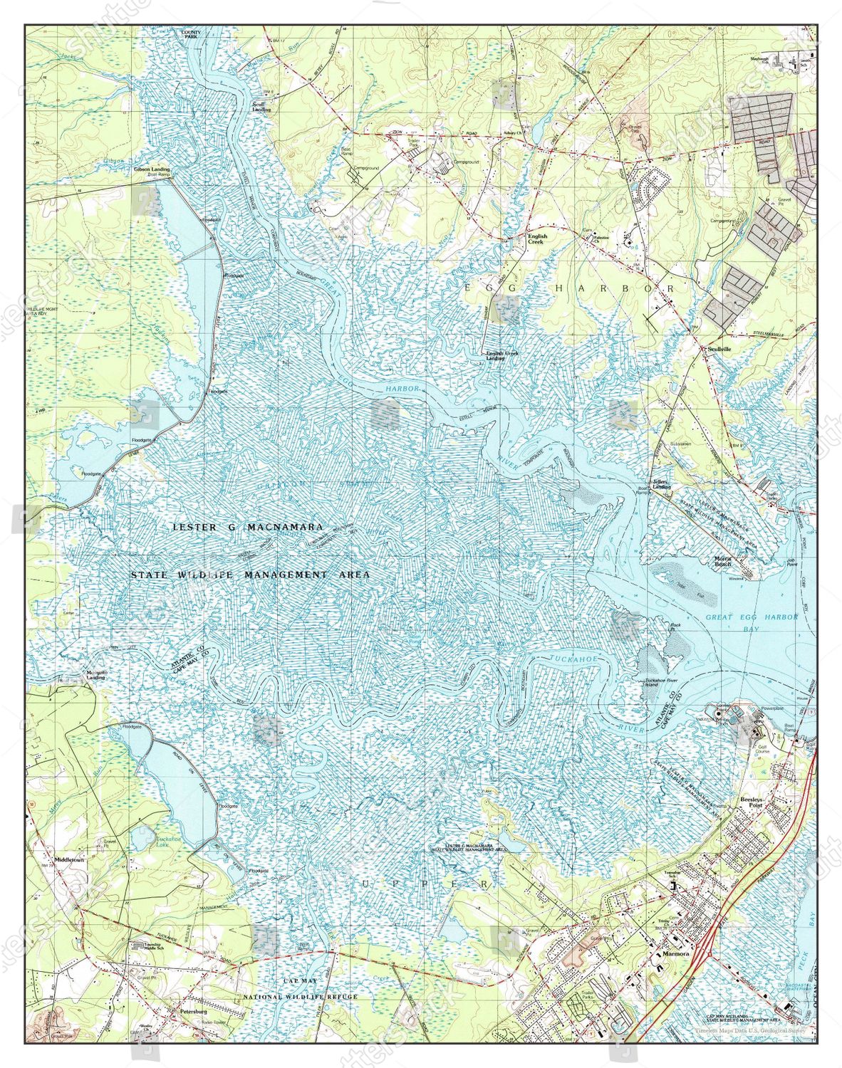 Usa Timeless Maps Marmora New Jersey Editorial Stock Photo Stock