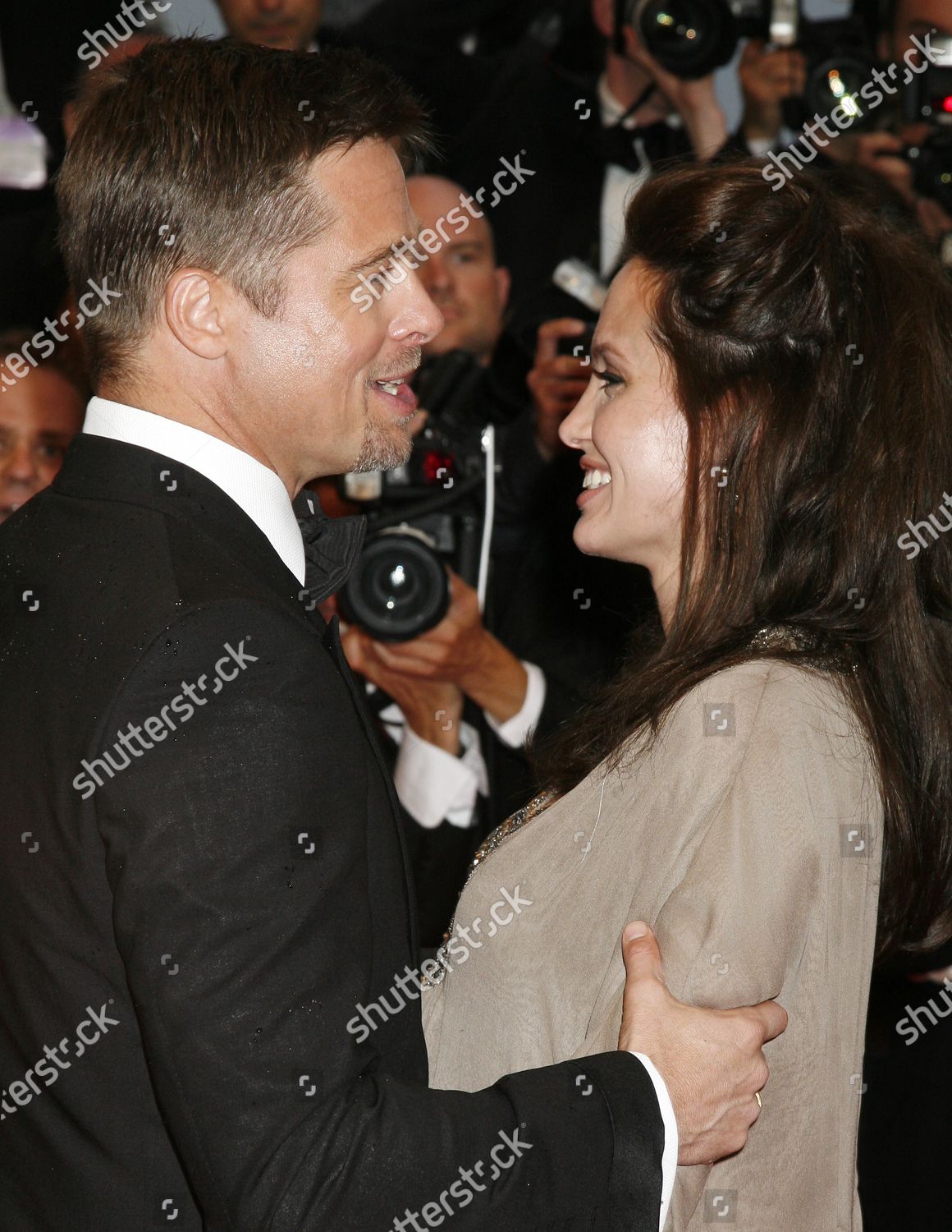Actor Brad Pitt Wife Actress Angelina Editorial Stock Photo - Stock