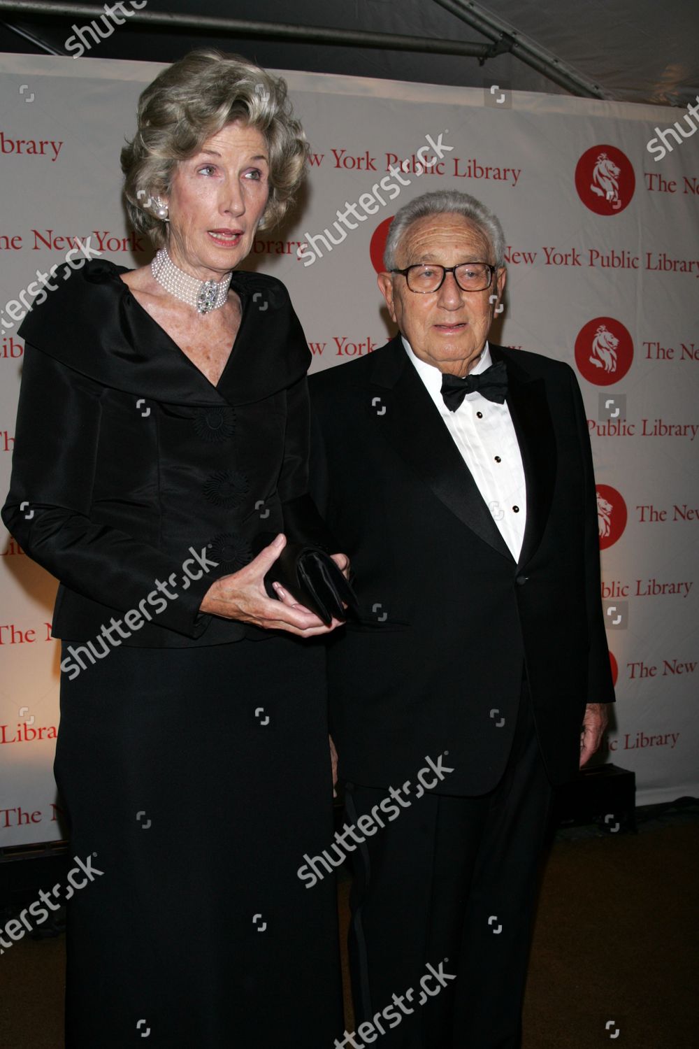 Henry Kissinger Wife Arrive 2008 Library Editorial Stock Photo Stock
