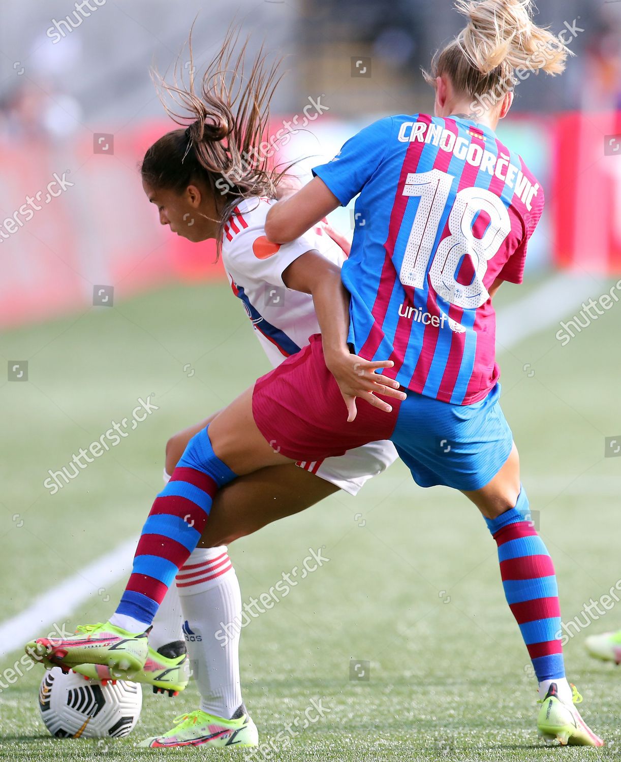 Delphine Cascarino Olympique Lyonnais Ana Maria Crnogorcevic Editorial Stock Photo Stock Image Shutterstock