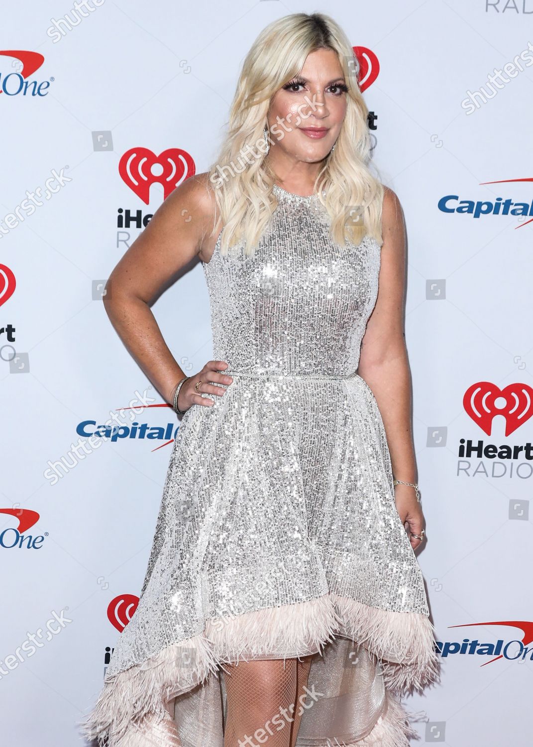 TORI SPELLING ARRIVES 2019 IHEARTRADIO MUSIC Editorial Stock Photo ...