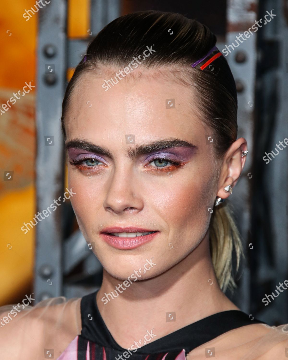 Actress Cara Delevingne Wearing Iris Van Editorial Stock Photo - Stock ...