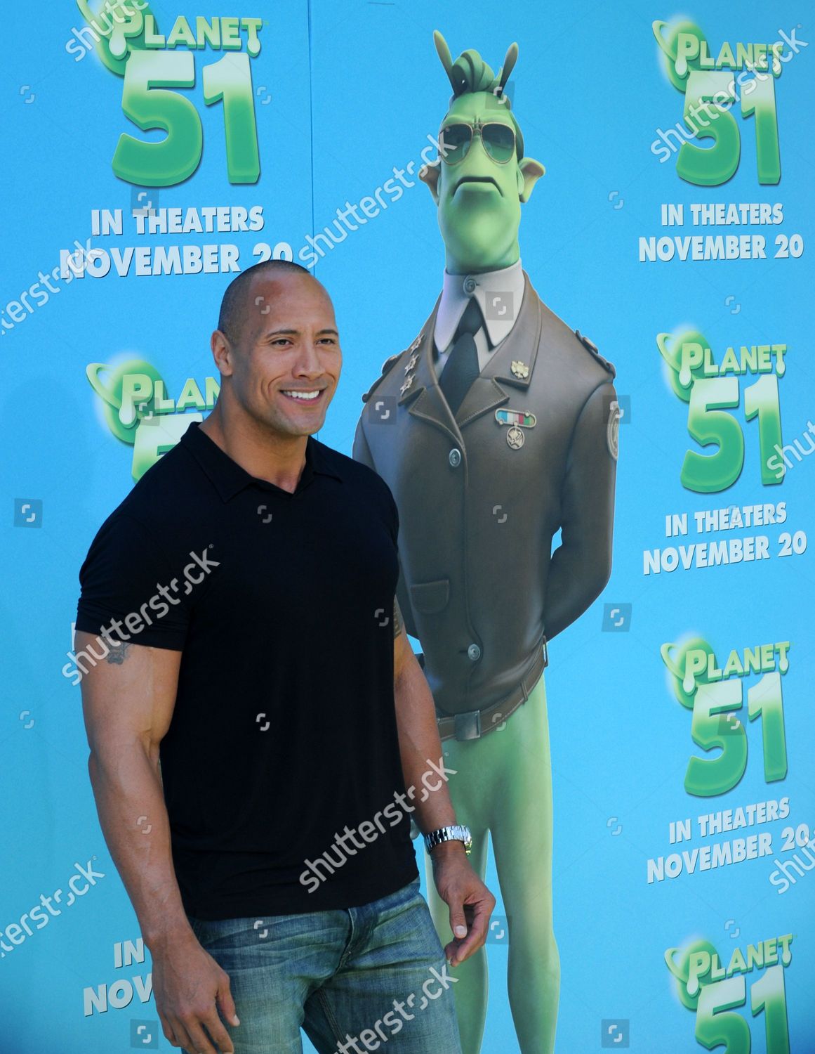 Actor Dwayne Johnson Voice Captain Charles Editorial Stock Photo ...