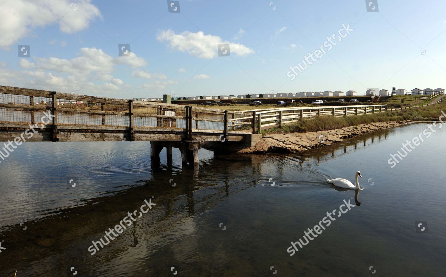 Hasler Bridge Widewater Lagoon Near Lancing Editorial Stock Photo