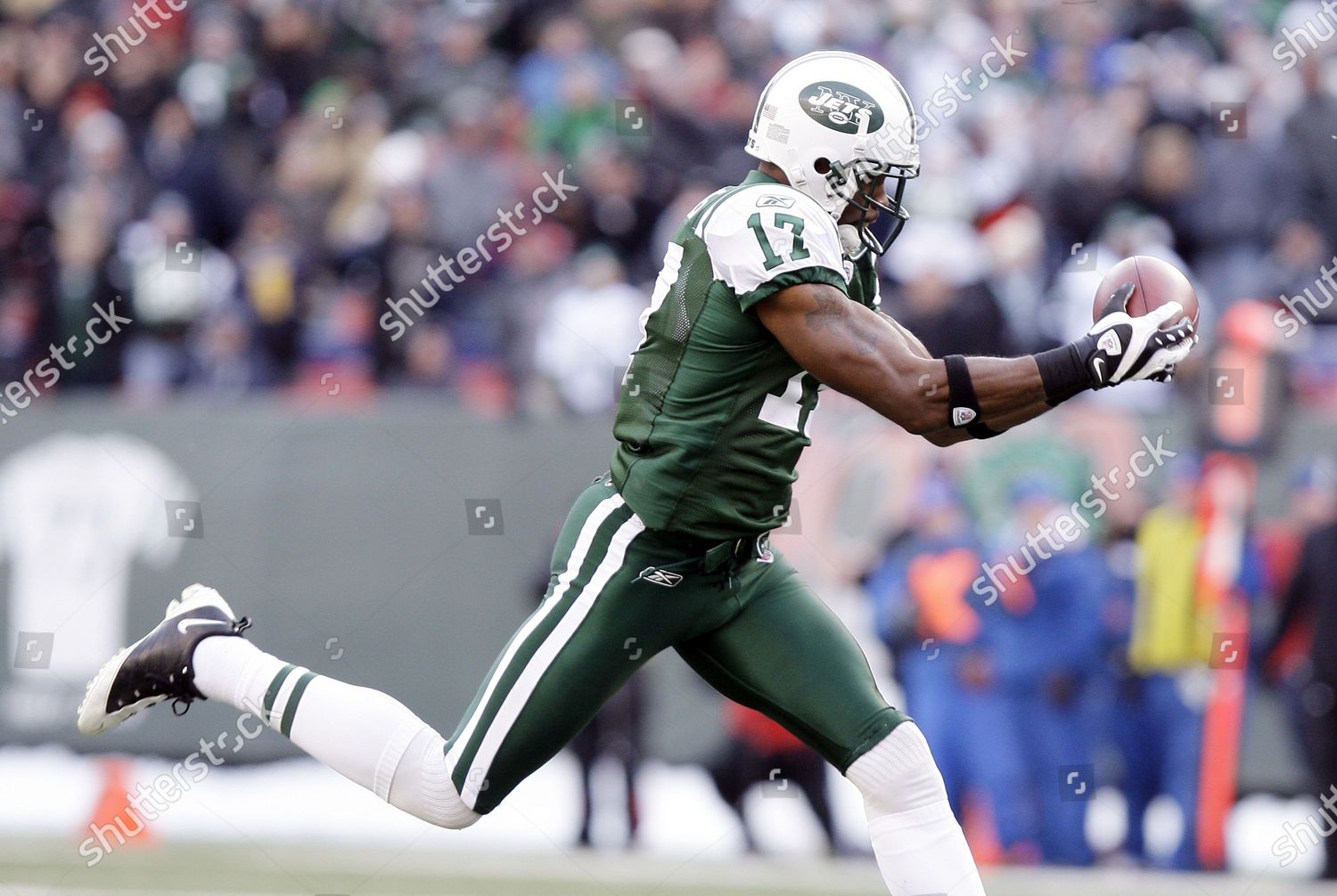 New York Jets Braylon Edwards Catches Editorial Stock Photo - Stock Image