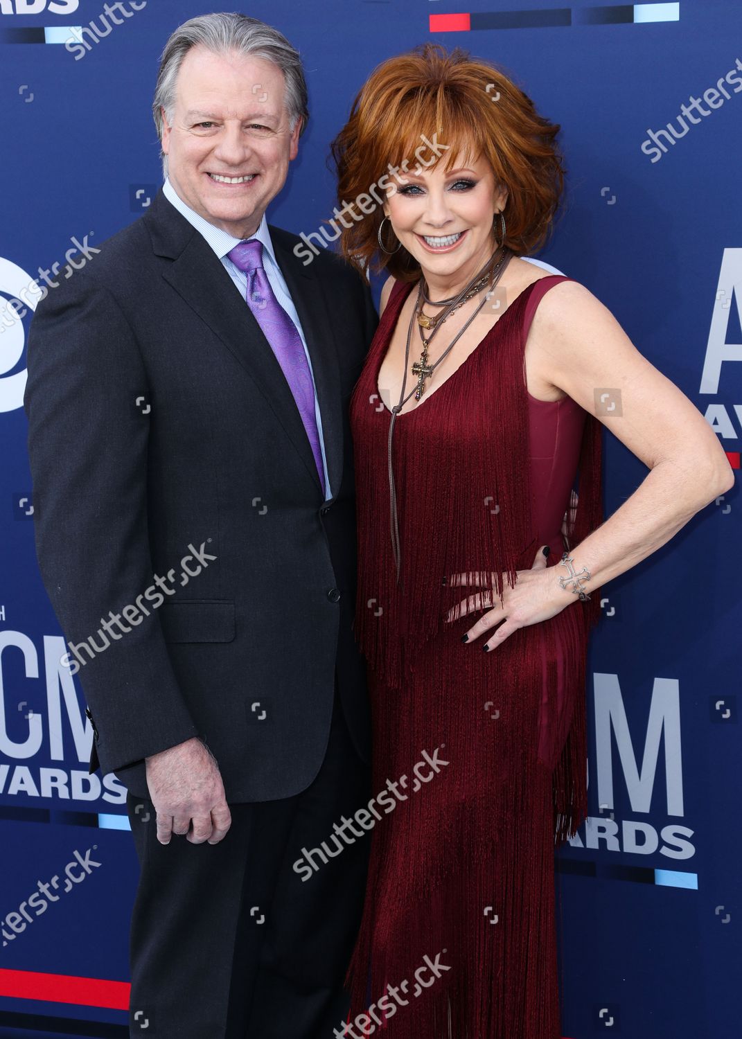 Anthony Skeeter Lasuzzo Reba Mcentire Arrive Editorial Stock Photo