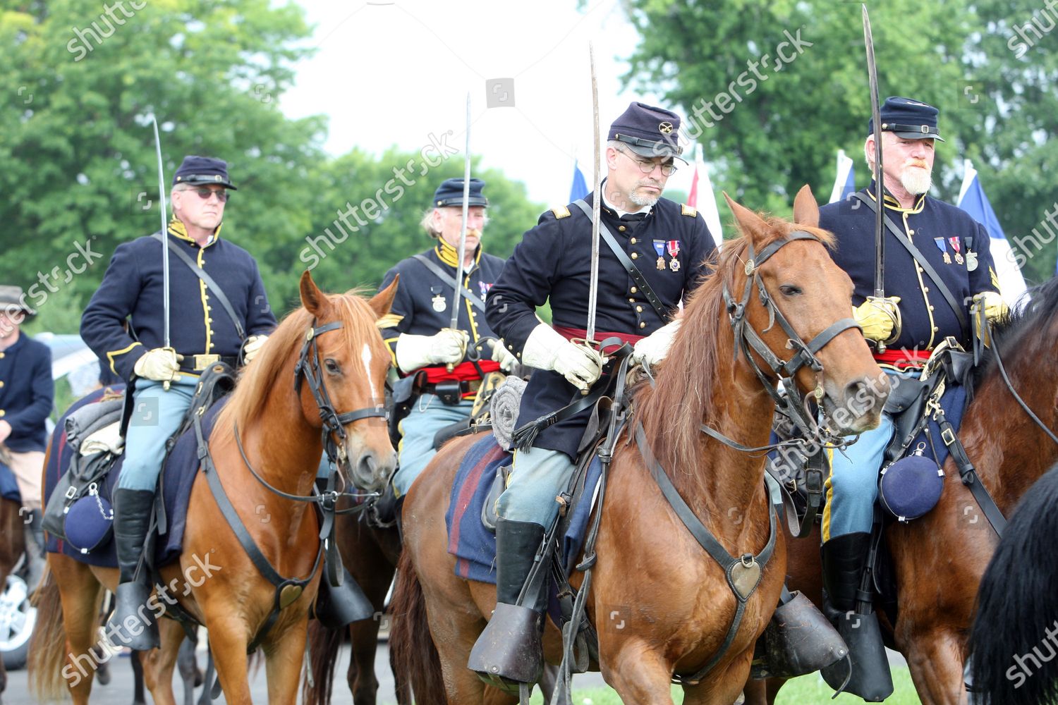 Men Dressed Union Soilders Parade On Editorial Stock Photo - Stock 