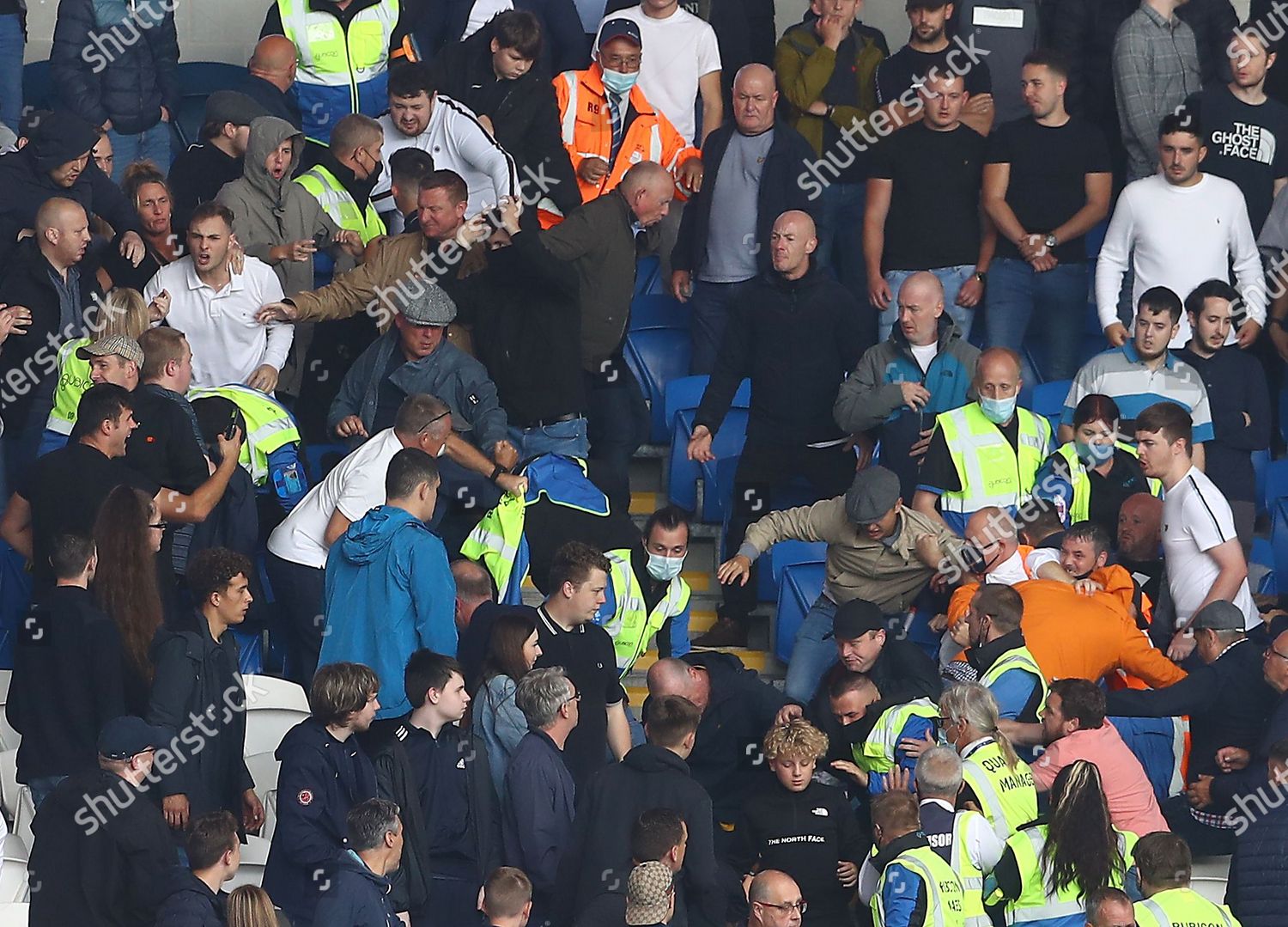 Trouble Between Millwall Fans Stewards Breaks Editorial Stock Photo ...