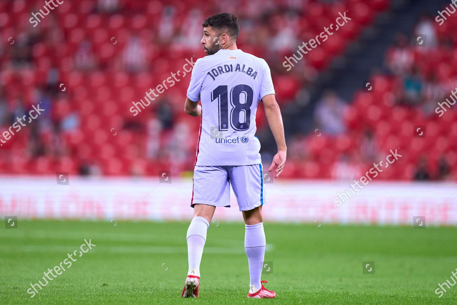 Jordi Alba Fc Barcelona Looks On Editorial Stock Photo - Stock Image ...