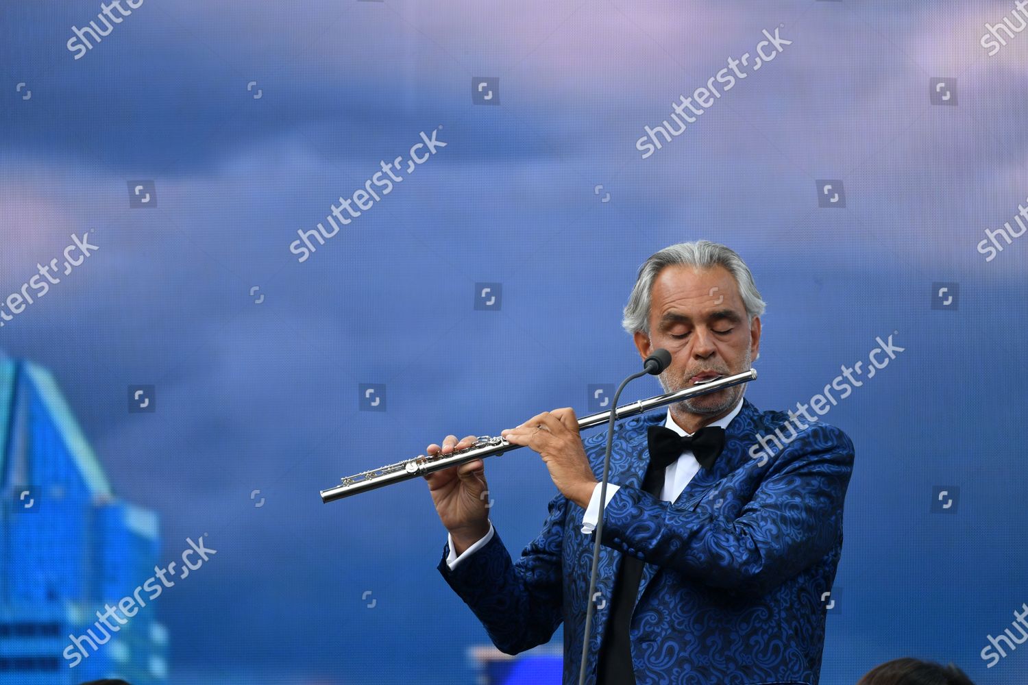 Andrea Bocelli New York Philharmonic Orchestra Editorial Stock Photo