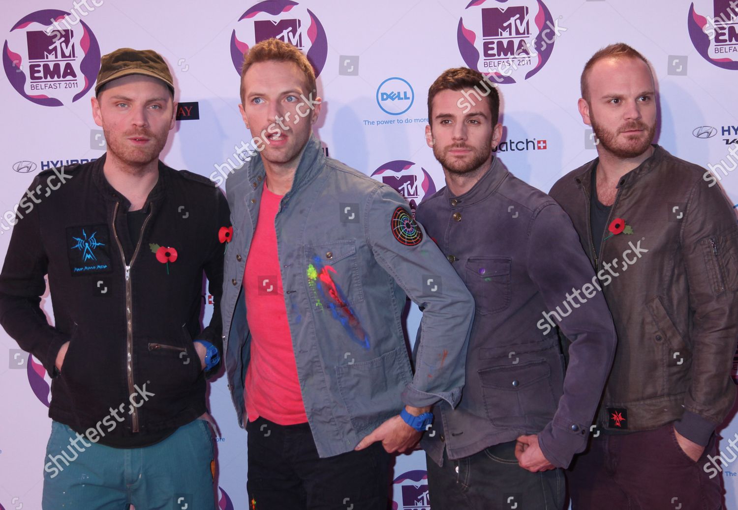 Coldplay Arrives On Red Carpet Mtv Editorial Stock Photo - Stock Image ...