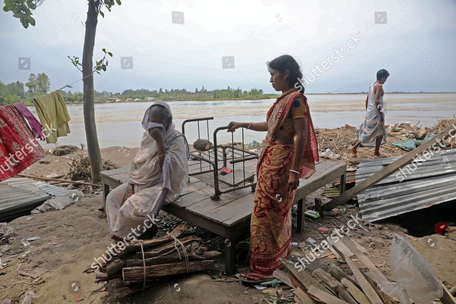 Grandma Crying After Disassemble Their House Editorial Stock Photo