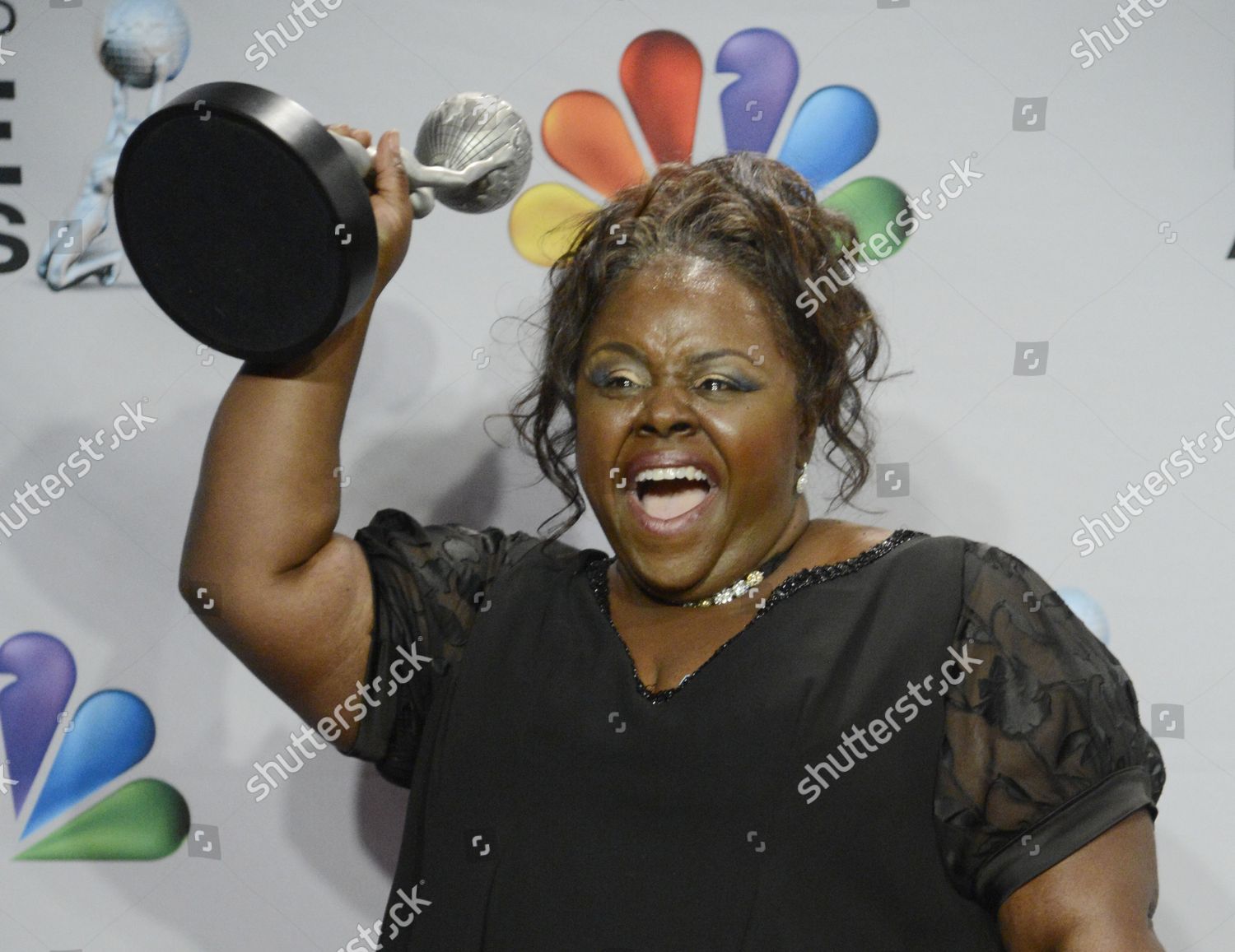 Actress Cassi Davis Holds Award Outstanding Editorial Stock Photo