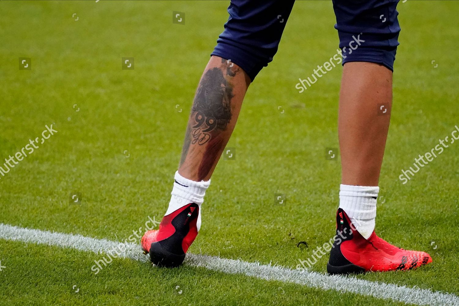 Gianluigi Donnarumma Psgs Tattooed Leg Editorial Stock Photo - Stock ...