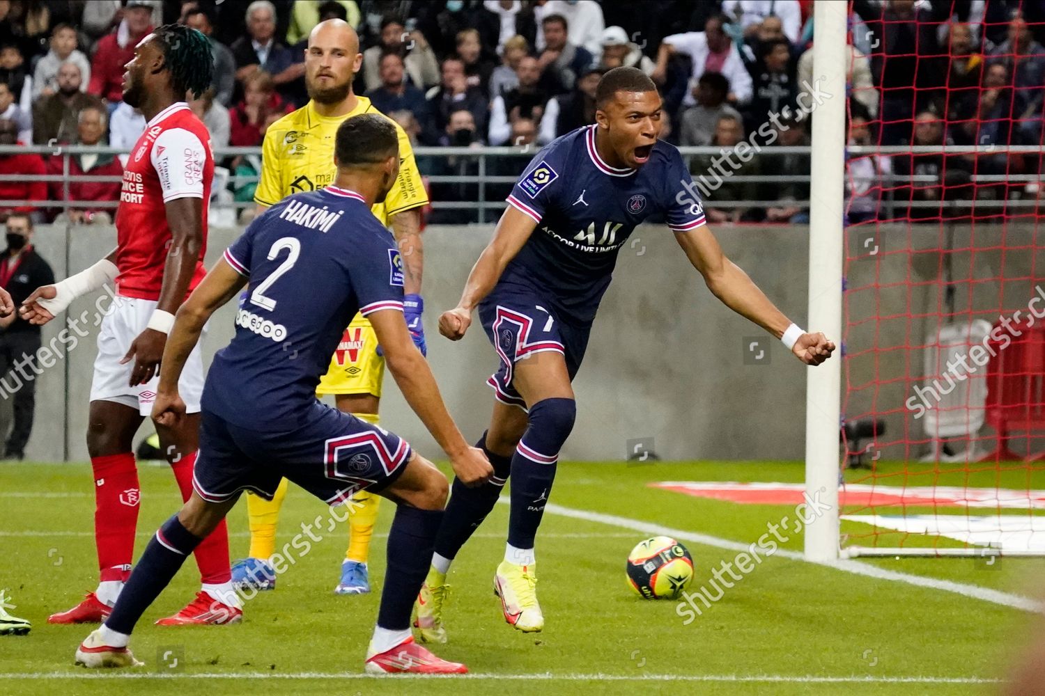 Kylian Mbappe Psg Celebrates After Putting Editorial Stock Photo ...