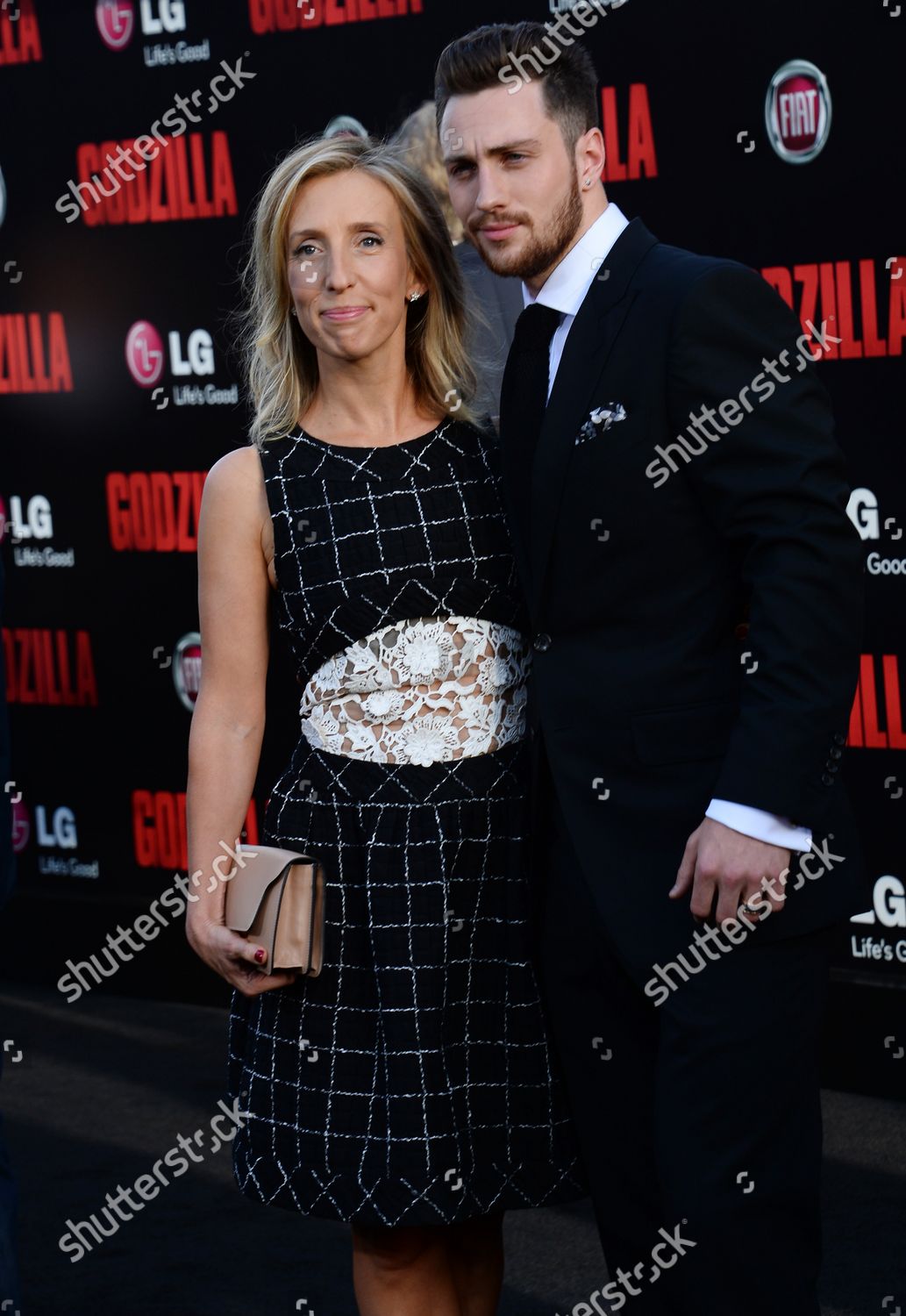 Cast Member Aaron Taylorjohnson His Wife Editorial Stock Photo - Stock