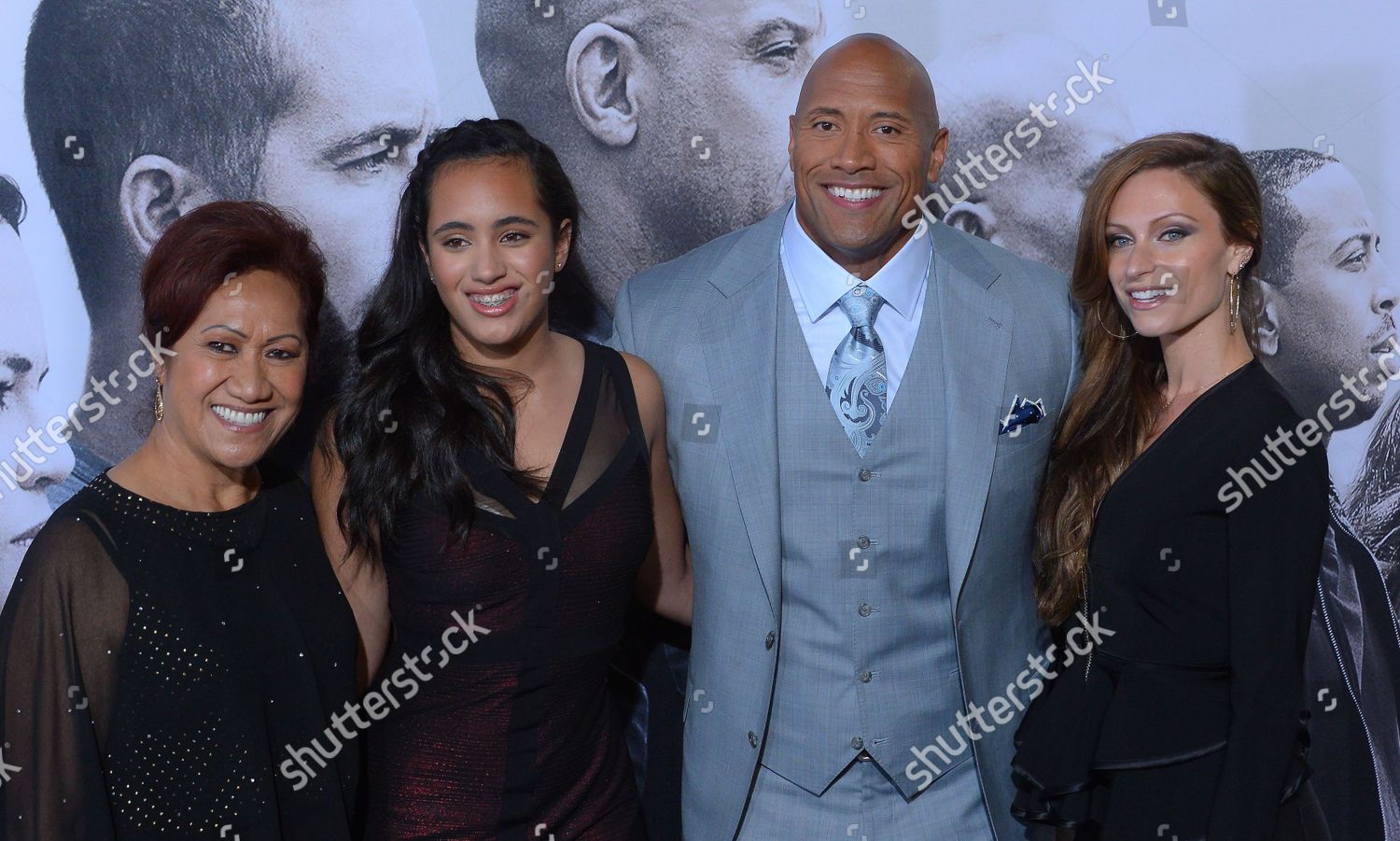 Cast Member Dwayne Johnson His Family Editorial Stock Photo - Stock