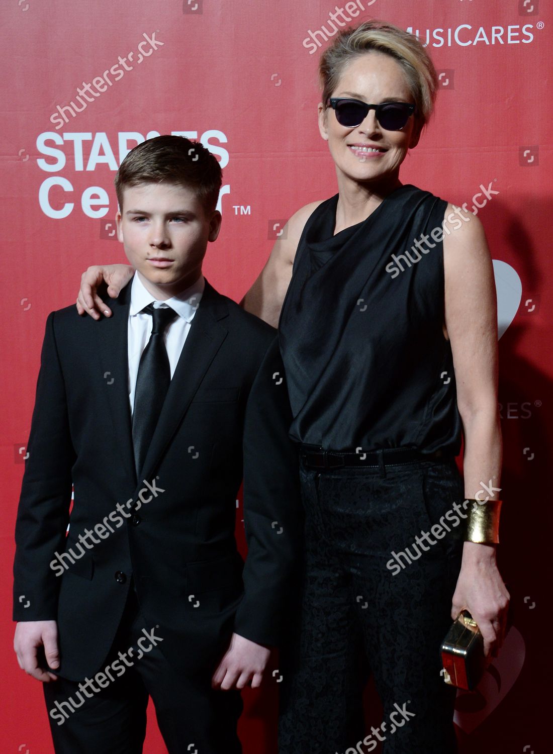 Actress Sharon Stone Her Son Roan Editorial Stock Photo - Stock Image ...