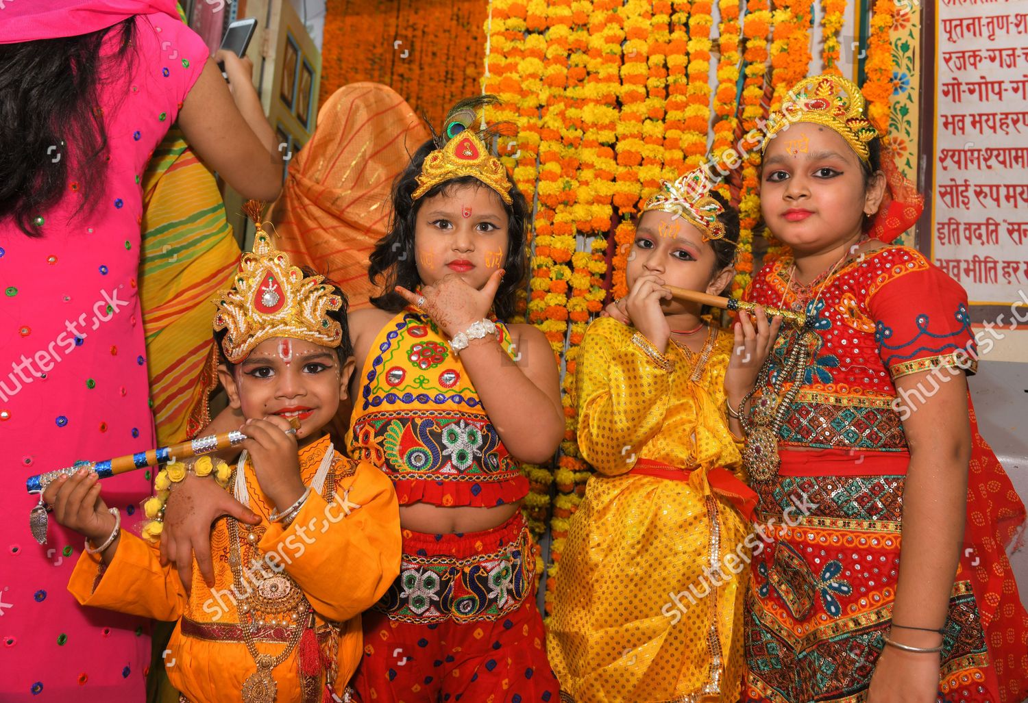 Children Dressed Hindu Deities Radha Krishna Editorial Stock Photo