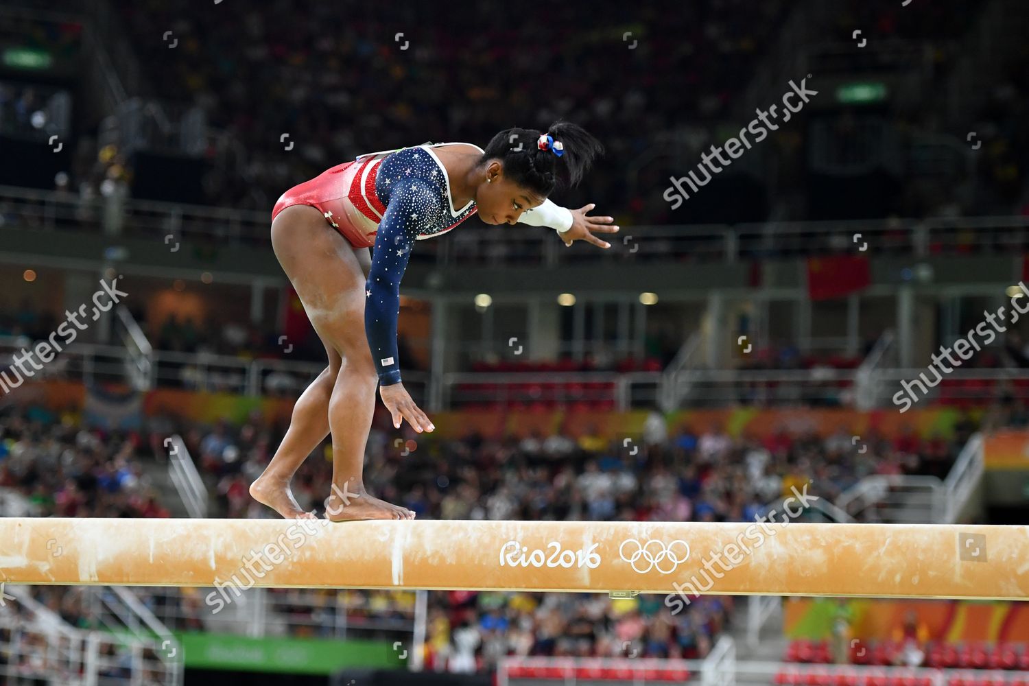 American Gymnast Simone Biles Stumbles She Editorial Stock Photo ...