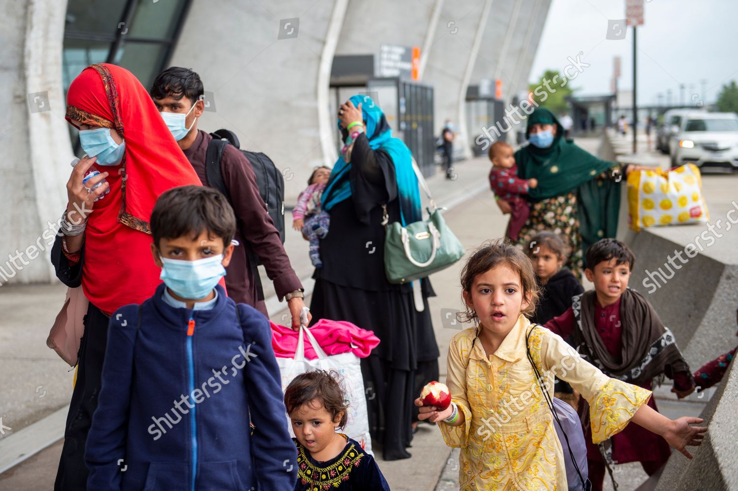 Refugees Evacuated Afghanistan Arrive Washington Dulles Editorial Stock   Shutterstock 12398338bq 