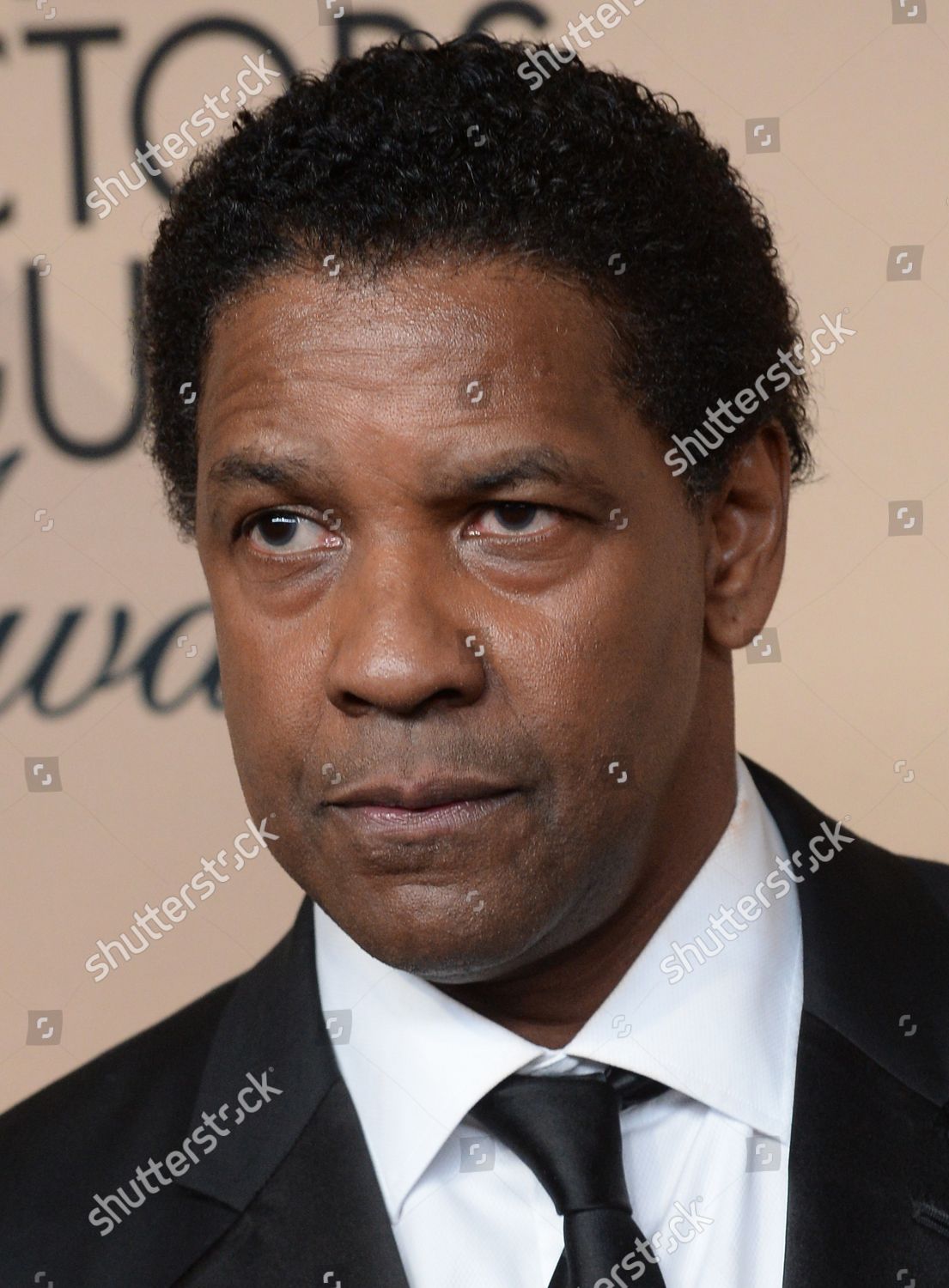 Denzel Washington Appears Backstage His Award Editorial Stock Photo ...