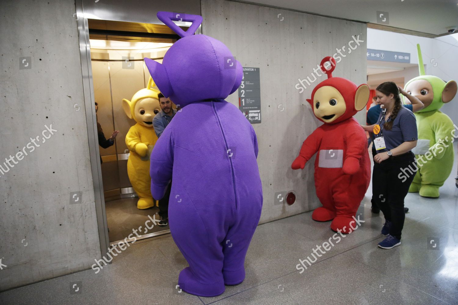 Giant Teletubbies Get Into Elevator 114th Editorial Stock Photo - Stock ...