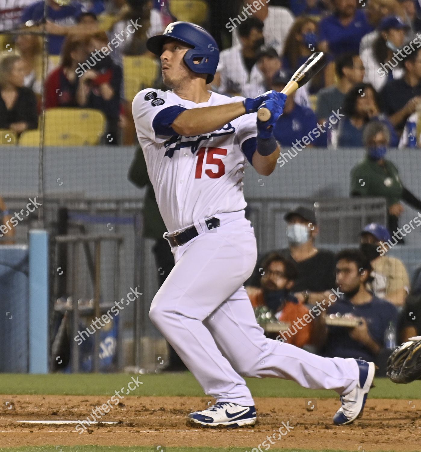 Los Angeles Dodgers Austin Barnes Hits Editorial Stock Photo - Stock ...