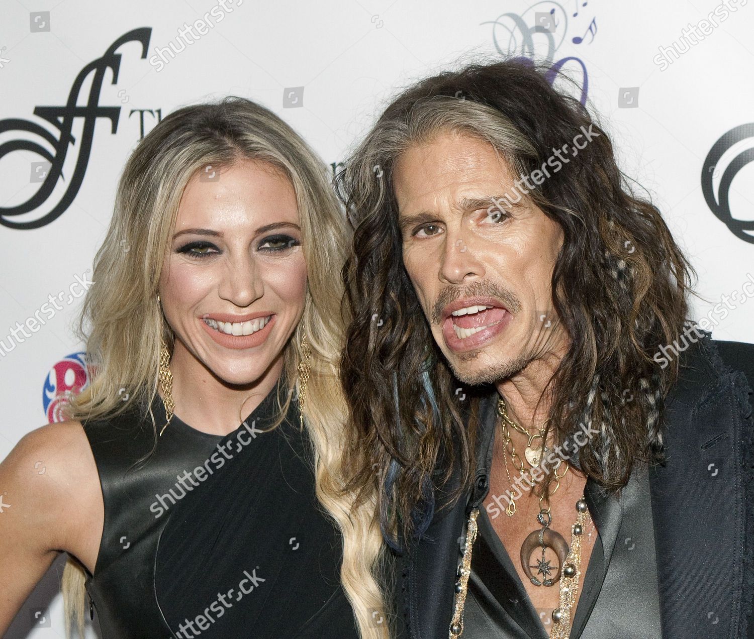 Aerosmiths Steven Tyler Girlfriend Arrive On Editorial Stock Photo