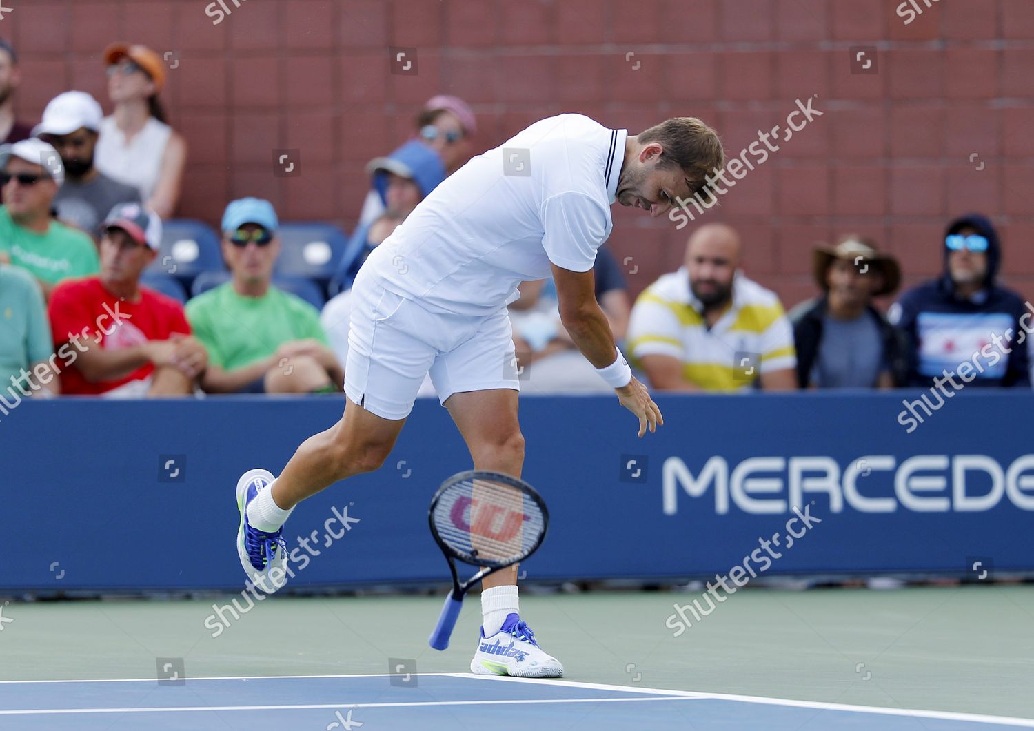 Dan Evans Gbr Throws His Racquet Editorial Stock Photo - Stock Image ...