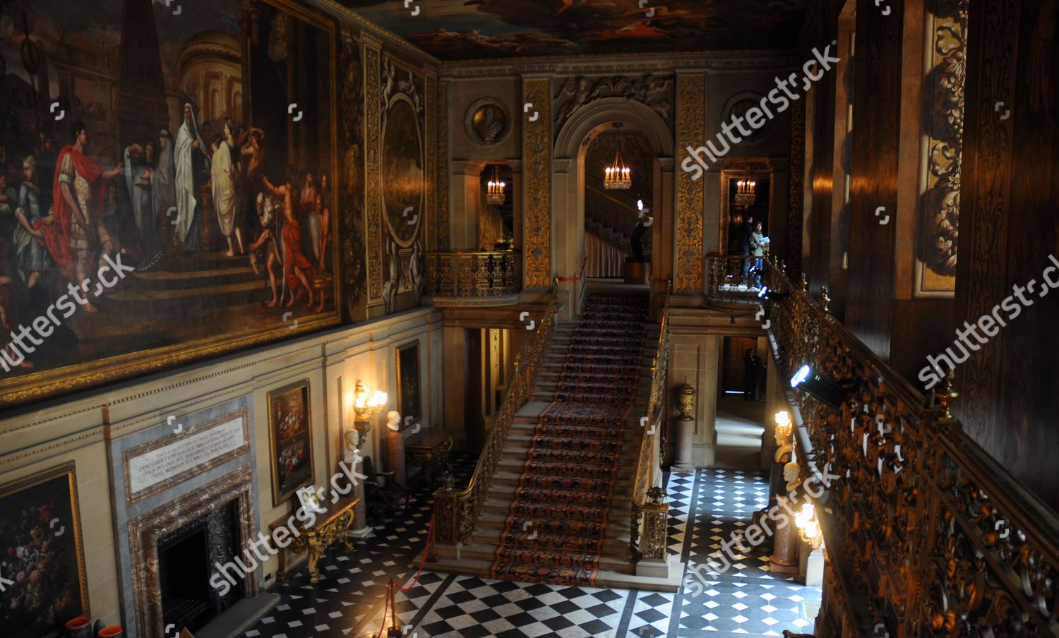 Painted Hall Chatsworth House Near Bakewell Derbyshire