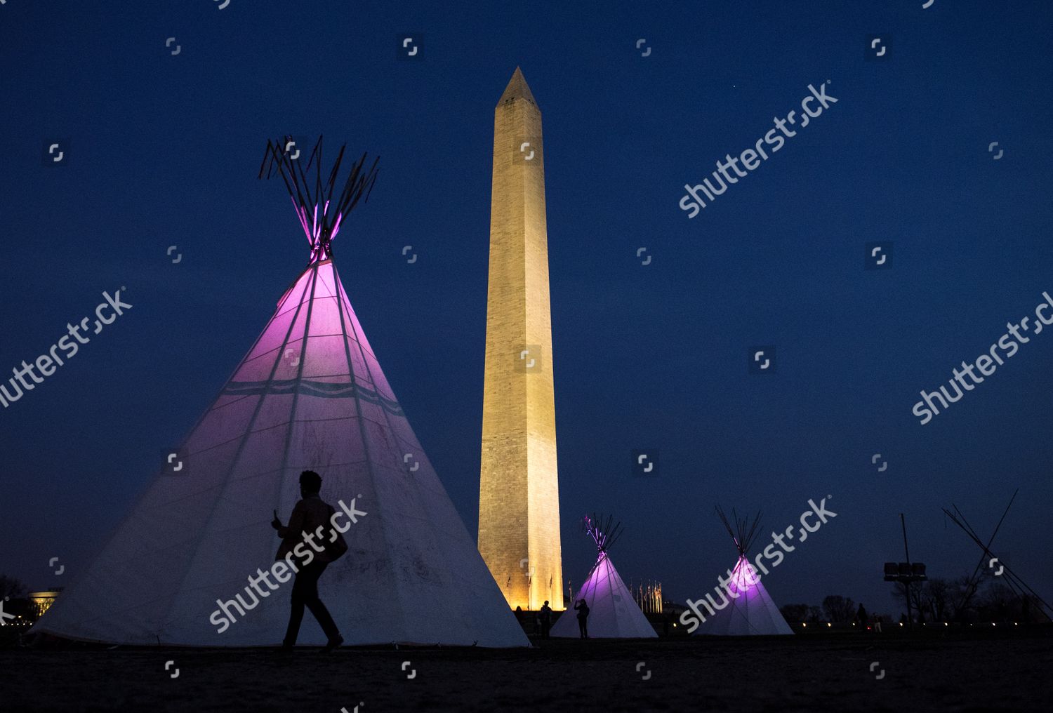 Teepees Setup By Standing Rock Sioux Editorial Stock Photo - Stock ...