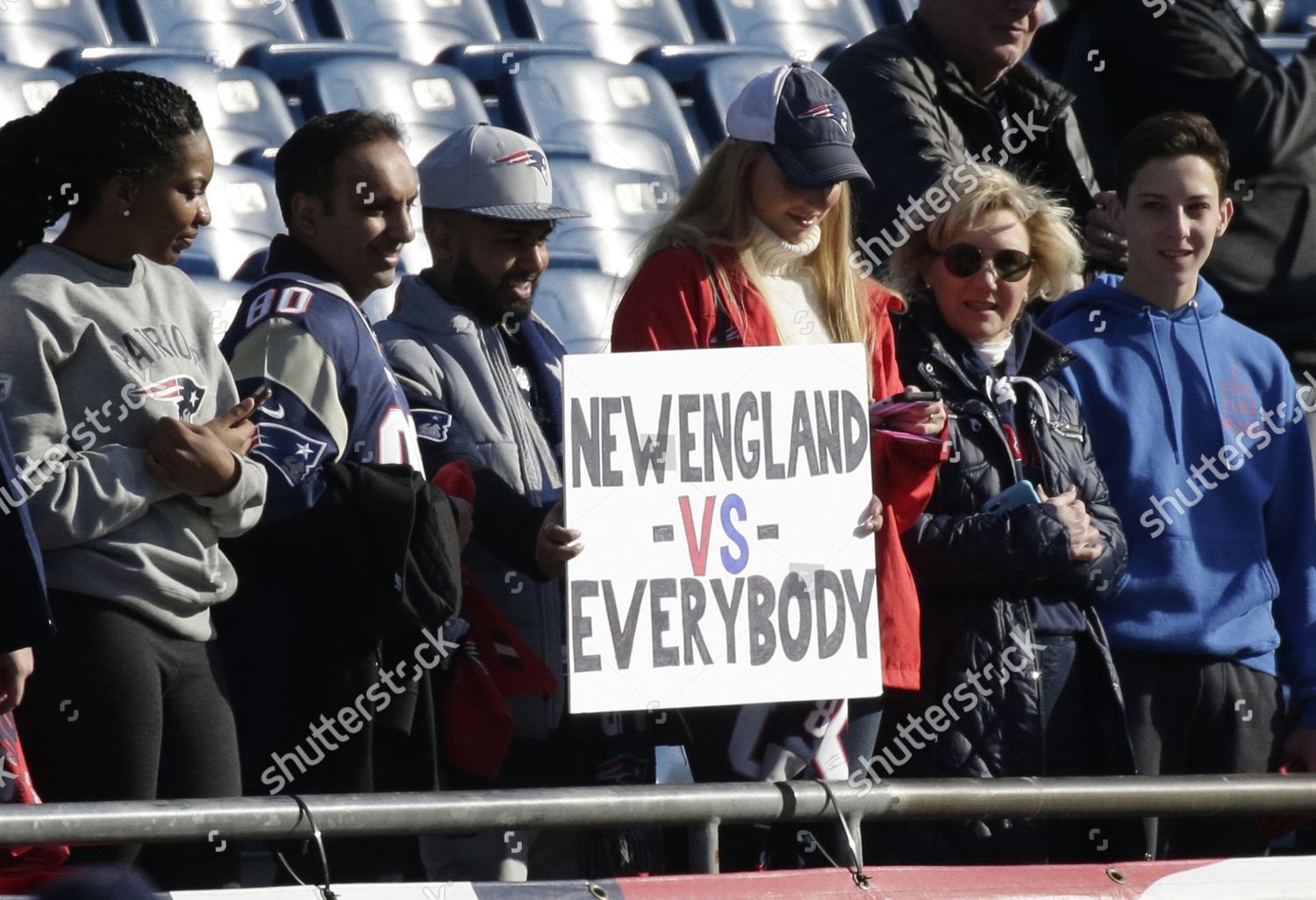 Fans Hold Signs Stadium Warm Ups Editorial Stock Photo Stock Image