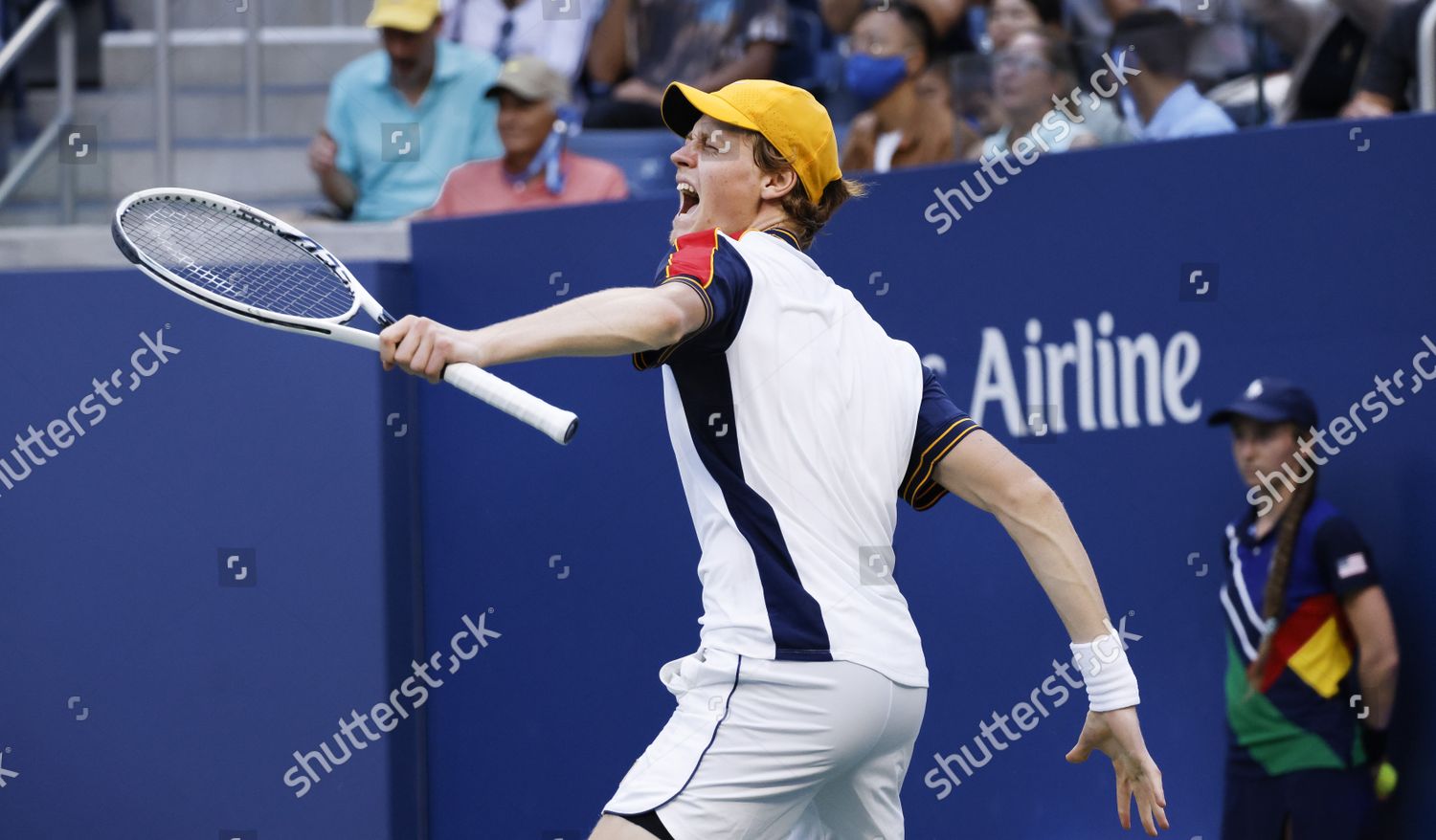 Jannik Sinner Italy Reacts Defeating Gael Editorial Stock Photo - Stock