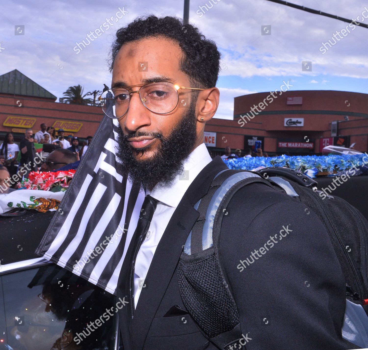 Nipsey Hussles Brother Samiel Asghedom Walks Editorial Stock Photo