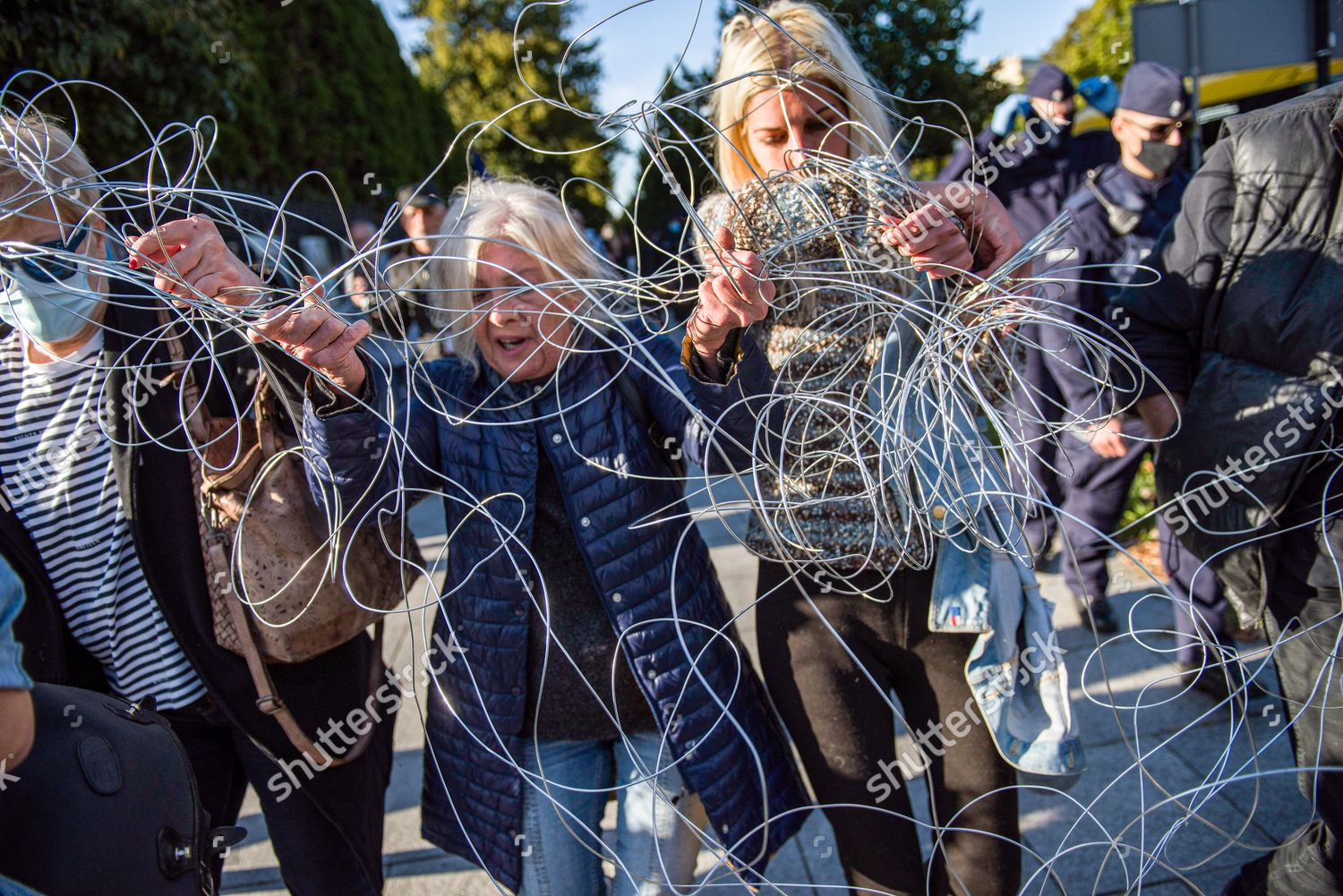 activists-tied-wire-symbolize-barbed-wire-editorial-stock-photo-stock