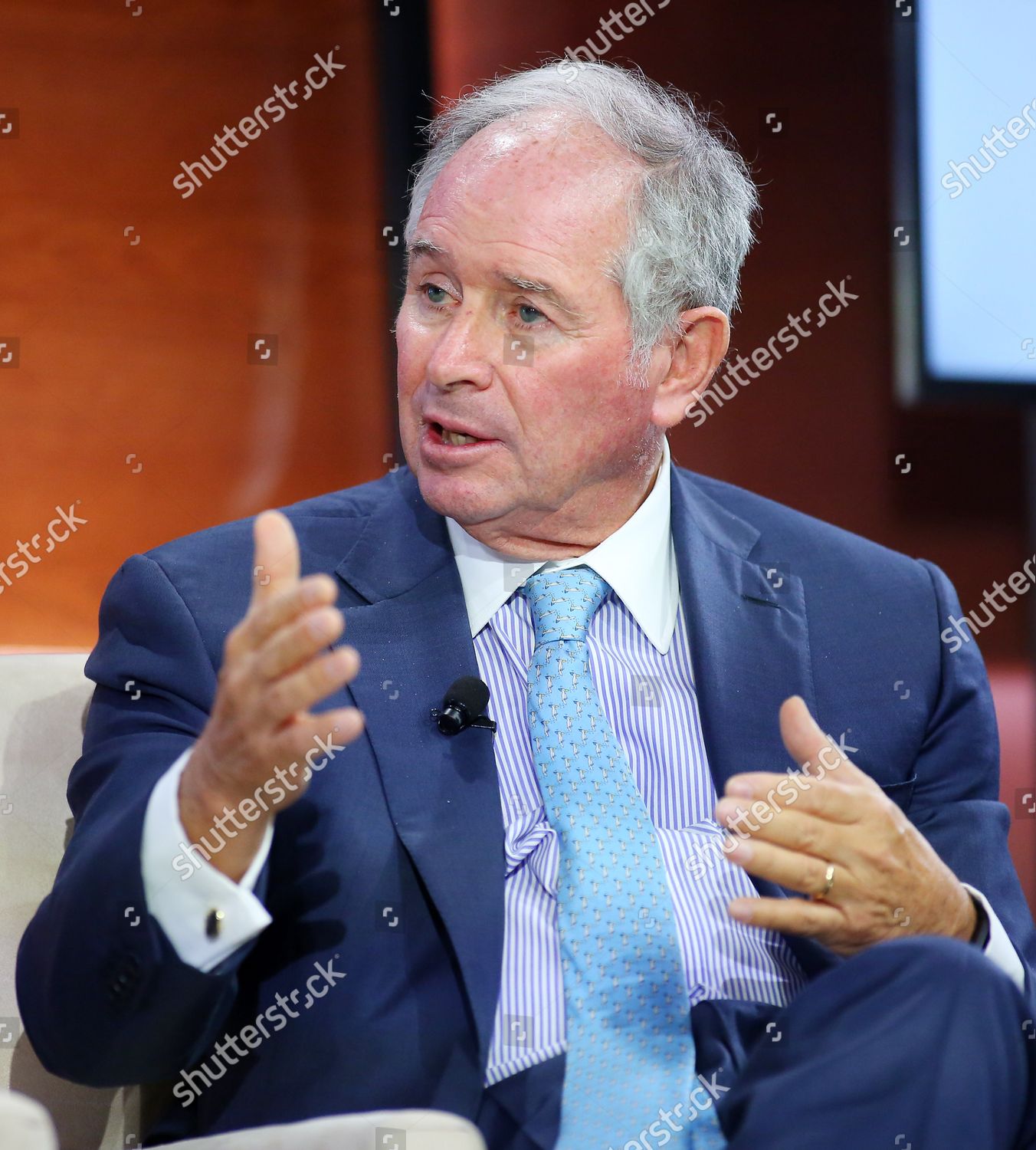 Stephen Schwarzman Ceo Blackstone Group Speaks Editorial Stock Photo