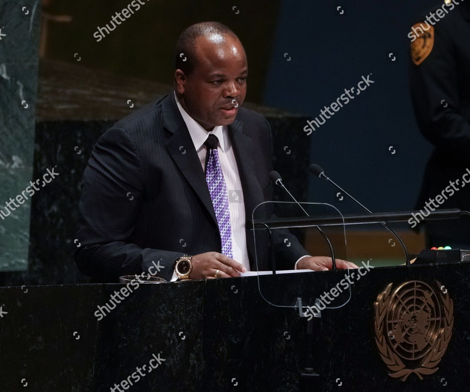 King Eswatini King Mswati Iii Speaks Editorial Stock Photo - Stock
