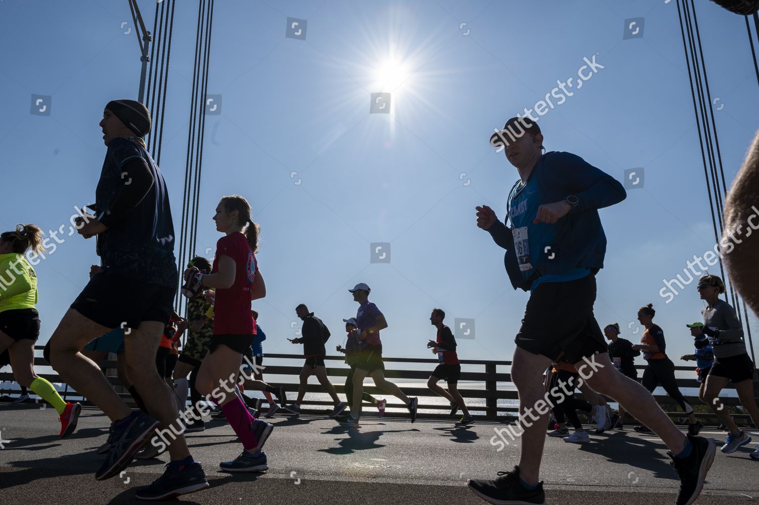 Runners Cross Verrazano Bridge Nyrr Tcs Editorial Stock Photo - Stock ...