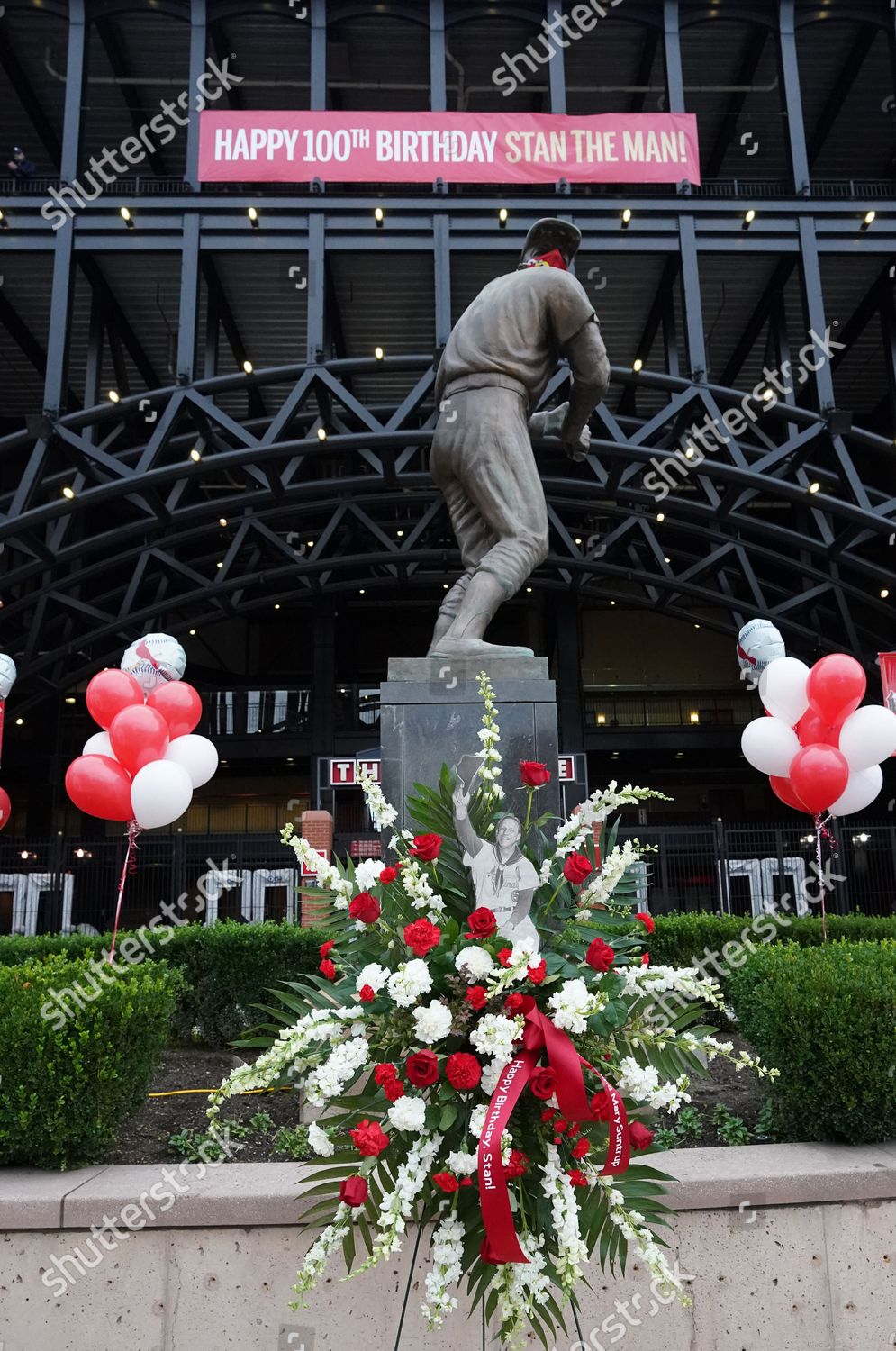 A Statue Of Stan Musial Outside Busch Stadium, St. Louis, Missouri